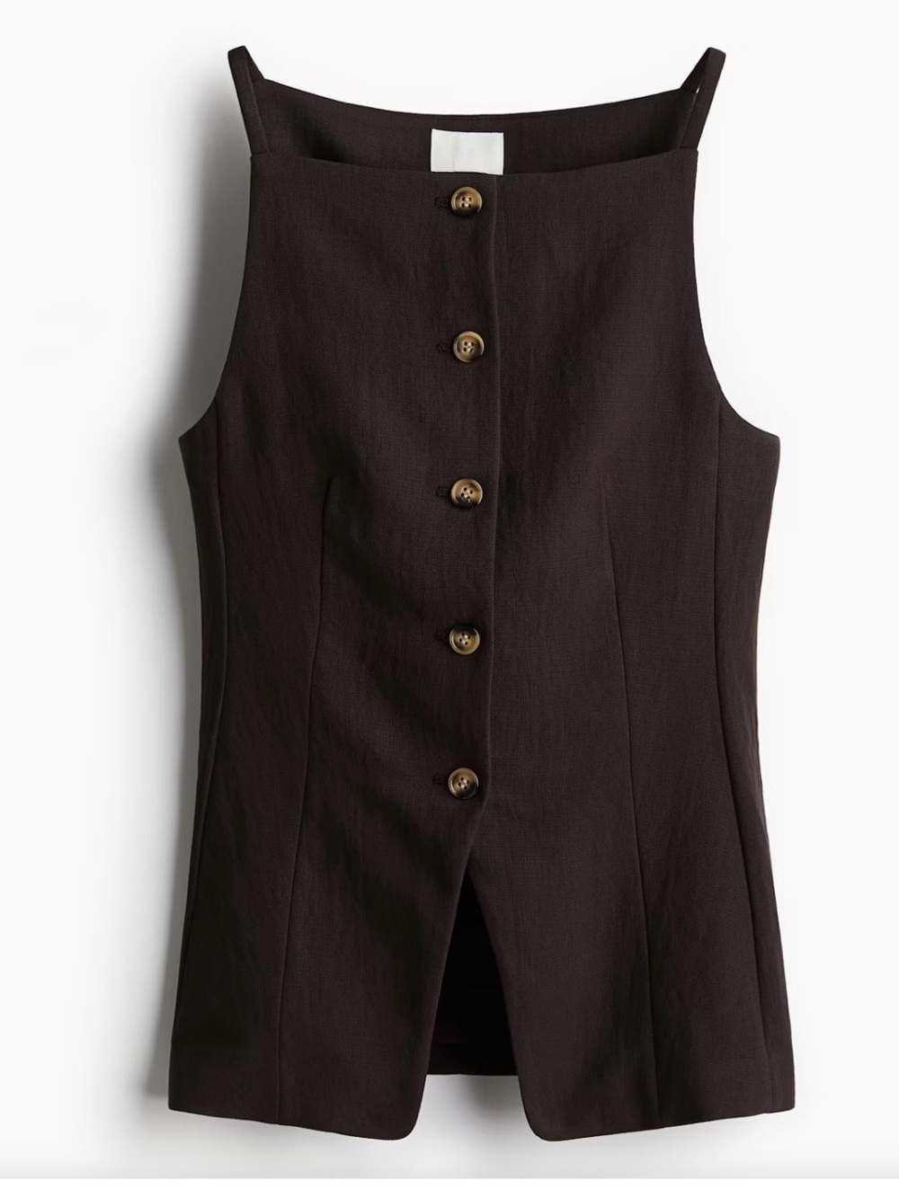 H&M BrownTapered Waist Waistcoat Vest Top